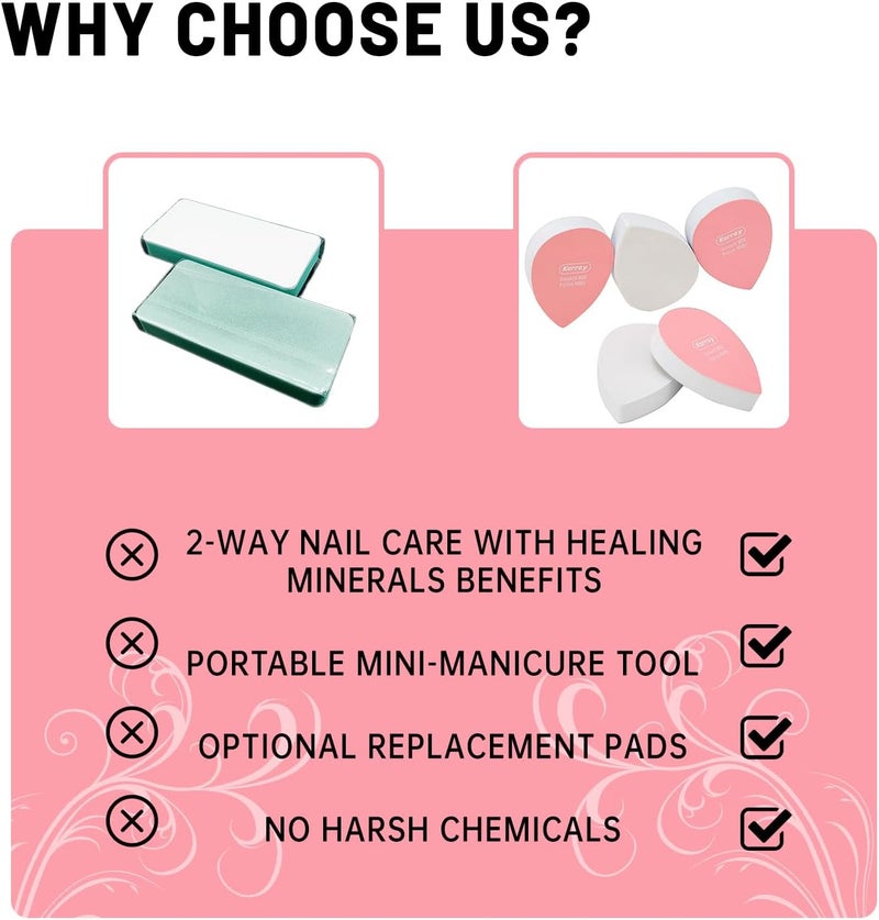Karroy Nail Files and Buffers for Natural Nails Smooth and Polish Gel Surface 400/600/4000 Grit (A-Drop) - Image 4